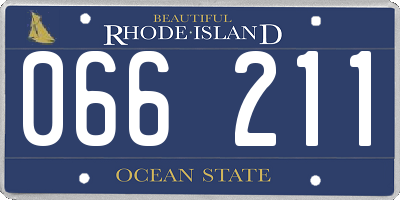 RI license plate 066211