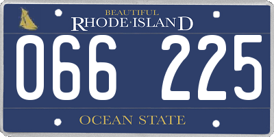 RI license plate 066225