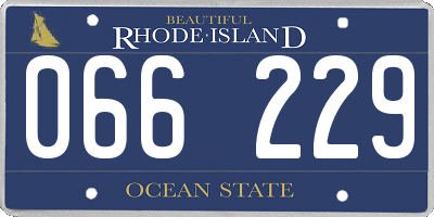 RI license plate 066229