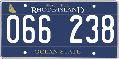 RI license plate 066238