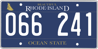 RI license plate 066241