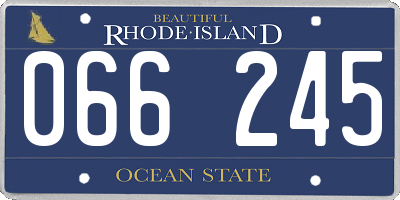 RI license plate 066245