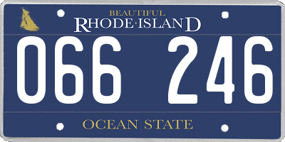 RI license plate 066246