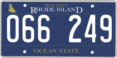 RI license plate 066249