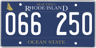 RI license plate 066250