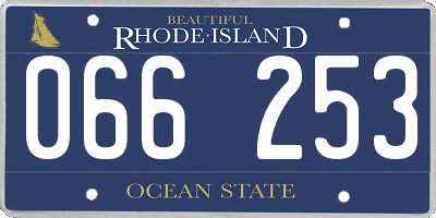 RI license plate 066253