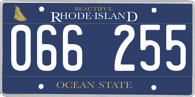 RI license plate 066255