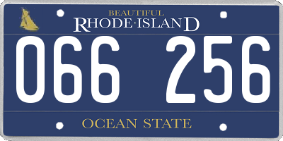 RI license plate 066256