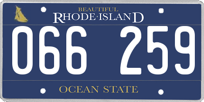 RI license plate 066259