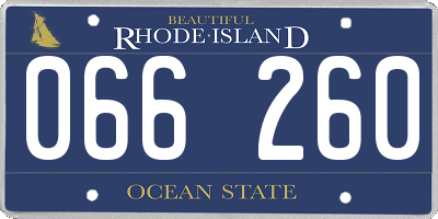 RI license plate 066260
