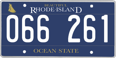 RI license plate 066261