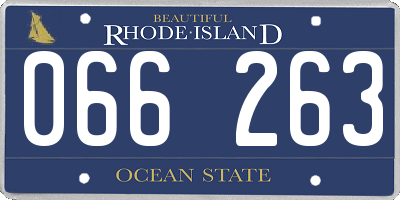 RI license plate 066263