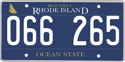 RI license plate 066265