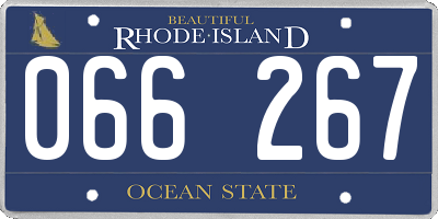 RI license plate 066267