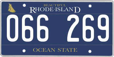 RI license plate 066269