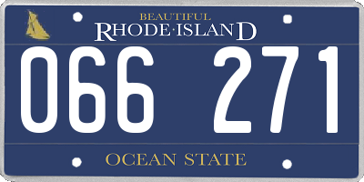 RI license plate 066271