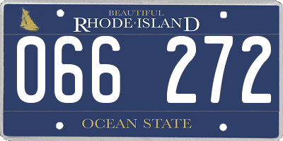 RI license plate 066272