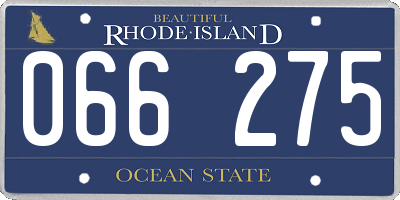 RI license plate 066275