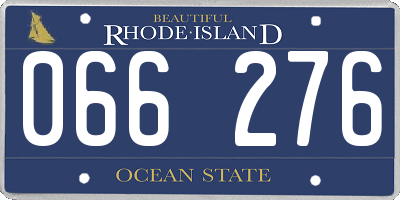 RI license plate 066276