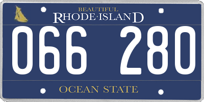 RI license plate 066280