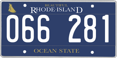 RI license plate 066281