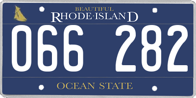 RI license plate 066282