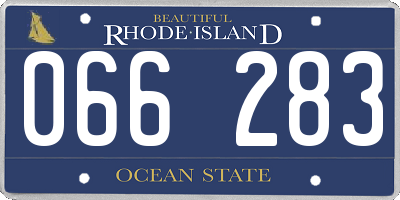 RI license plate 066283