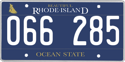 RI license plate 066285