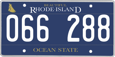 RI license plate 066288