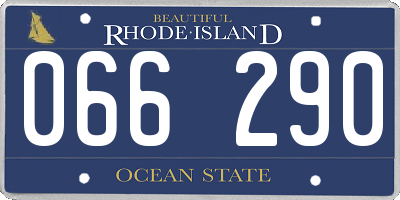 RI license plate 066290