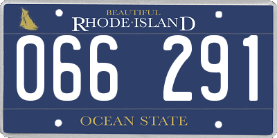 RI license plate 066291