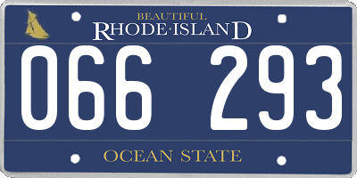 RI license plate 066293