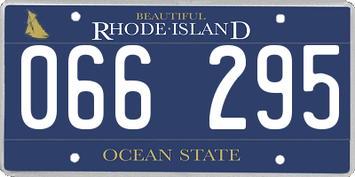 RI license plate 066295