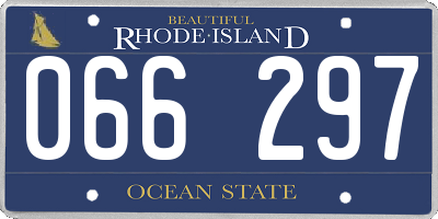 RI license plate 066297