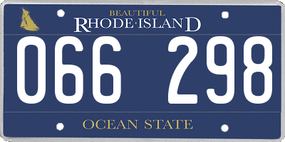 RI license plate 066298