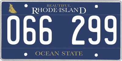 RI license plate 066299
