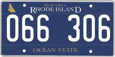 RI license plate 066306