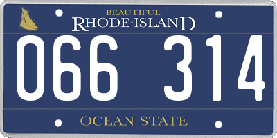 RI license plate 066314