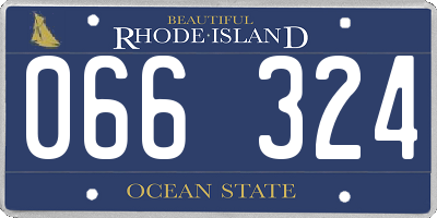 RI license plate 066324