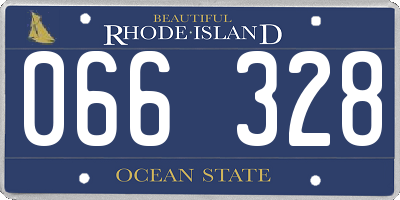 RI license plate 066328