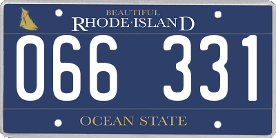 RI license plate 066331