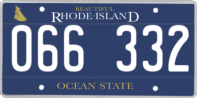 RI license plate 066332