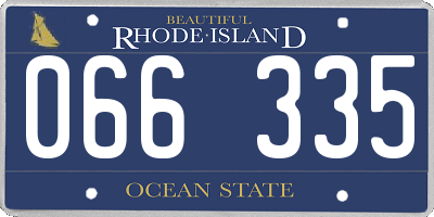 RI license plate 066335