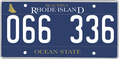 RI license plate 066336