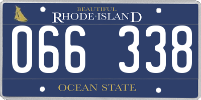 RI license plate 066338