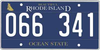 RI license plate 066341