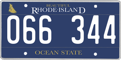 RI license plate 066344