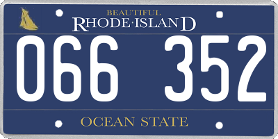 RI license plate 066352