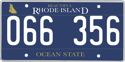 RI license plate 066356