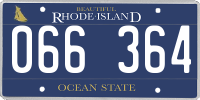 RI license plate 066364